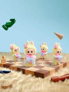 POP MART LABUBU 毛绒玩具，一款手捧爱心的可爱毛绒玩具，非常适合作为桌面装饰或生日礼物。 - 黃色 - 查看 5