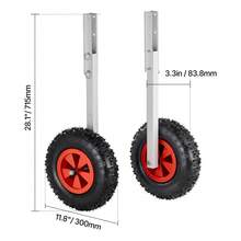 Boat Launching Wheels, 600 Lbs Load Capacity, 12" Aluminium Alloy Transom Wheel With Inflatable Rubber Tires, Folding Launch Wheels With 4 Quick Release Pin, Fit 13' Long Inflatable Fishing Boat - 600 Lbs - View 10