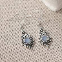Vintage handgefertigte geschnitzte spiralförmige runde Ohrringe, Kupferschmuck, Retro-Schmuck für Frauen zu Feiertagen, kreative Alltagsgeschenke - Silber - Übersicht 6