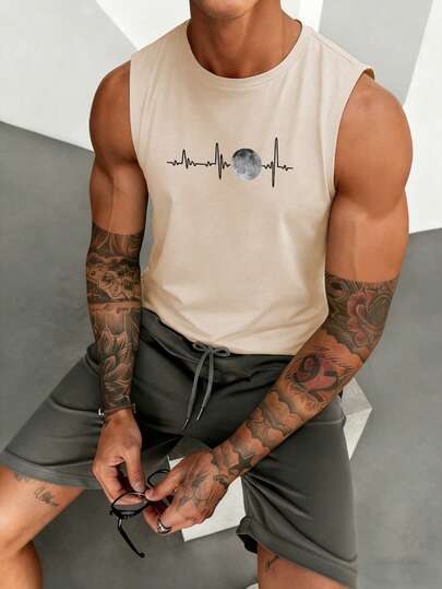 เสื้อกล้ามคอกลมพิมพ์ลายเส้นหัวใจแฟชั่นผู้ชาย, ฤดูร้อน