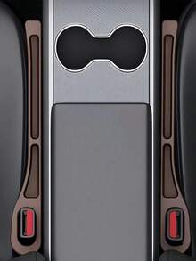1 par de tiras de sellado de costuras laterales de asiento de coche universal, tiras de sellado de ranura de asiento de coche, partición impermeable, decoración interior, fácil instalación, a prueba de fugas y antideslizante, con estante de almacenamiento para teléfono, llaves y artículos esenciales - Multicolor - Ver 8