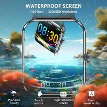 Jam Tangan Pintar Unisex Tahan Air IP68, Kompatibel dengan Smartphone/Sistem Android, Pemantauan Kesehatan dengan Pelacakan Detak Jantung, Tidur, Langkah, Kalori, Tekanan Darah, Daya Tahan Baterai 10 Hari, Ideal untuk Mendaki, Olahraga Luar Ruangan, Hadiah - View 9