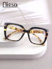 1 Pair Geometric Design Glasses For Women - Multicolor - View 3