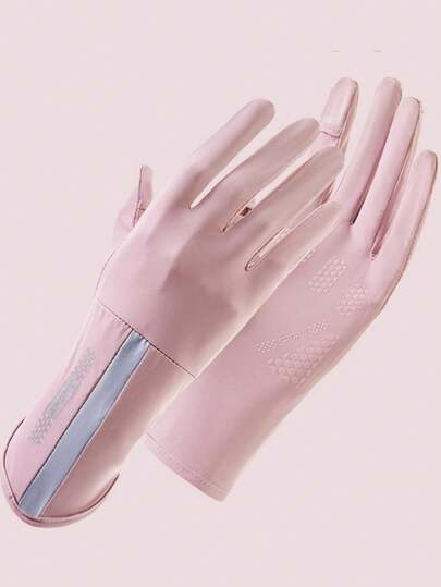 1 đôi găng tay mùa hè dùng cho đạp xe, lái xe, du lịch ngoài trời, găng tay ống tay bằng lụa băng thoáng khí, nhẹ, chống tia UV, găng tay lụa băng chống nắng