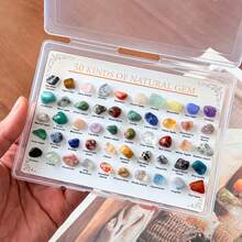 Akinenerston 50Kinds Of Natural Gem, Including Tiger Eye, Amethyst, Citrine, Aquamarine, Etc., Suitable For Home Decoration, Interior Decoration, Gift Giving, Collection, Scientific Research, Children's Unique Birthday Gift - 50 Kinds Of Gem + Illust - View 7