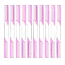 4/8pcs Set Hair Sectioning Comb, Rat Tail Comb, Highlighting Comb, Sectioning Comb, 1pc Carbon Fiber Plastic Hair Dye Comb, Stainless Steel Rat Tail Dye Comb, Highlighting Comb, Sectioning & Volumizing Comb - Multicolor - View 12