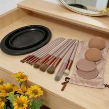 Bộ cọ trang điểm 19 món gồm cọ trang điểm màu trà sữa, cà phê và các loại cọ khác, thích hợp cho người mới bắt đầu trang điểm, bộ dụng cụ làm đẹp, quà tặng Ngày của Mẹ, mùa cưới, bộ trang điểm đầy đủ bao gồm cọ tán phấn mắt lông mềm, cọ má hồng, cọ tạo khối, cọ che khuyết điểm, cọ phấn phủ dạng bột và hộp đựng cọ. - Bộ cọ trang điểm 19 món - Xem 8