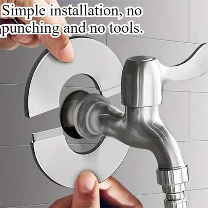 3/6 Pcs Stainless Steel Decorative Covers, Suitable For Faucets, Air Conditioning Vents, Wall Mounted Covers And Gas Water Heater Pipes. Fits Removable Triangular Valve Top Round Wall Covers, Applicable For Shower Faucets, Heating Pipes And Wall Holes. Easy To Install, Can Hide Unsightly Pipes, Ideal For Easter, Valentine's Day And Birthday Gifts.