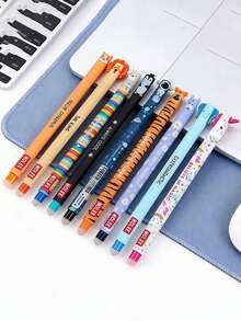 Bộ 10/5/1 bút bi hình động vật có thể xóa được, ngòi 0.7mm, có thể nạp lại mực, thích hợp để xóa lỗi viết và vẽ, tuyệt vời cho văn phòng phẩm học sinh, quà tặng sinh nhật. - Bút xóa hình động vật - Xem 3