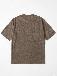 T-shirt ajusté doux et confortable, style de rue esthétique Pinterest, impression graphique humoristique "Aujourd'hui n'est pas une journée hot-dog", Top délavé vintage marron décontracté pour l'été - Taupe - Voir 4