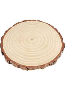 8Pcs Wood Slices For Centerpieces 7-8 Inch, Natural Wood Rounds For Crafts, Large Wood Slabs For Rustic Wedding Decor, Centerpiece Table Decorations And DIY PRO - A - View 6