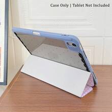 1个蝴蝶蕾丝印花透明亚克力后盖，带笔槽，多角度磁吸支架，具备自动休眠/唤醒功能，兼容iPad Pro/Air、iPad 5/6/19及其他平板电脑保护套 - 彩色 - 查看 4