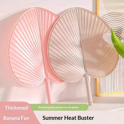 Quạt cầm tay lá chuối cỡ lớn kiểu cổ điển mùa hè, quạt làm mát thủ công bằng lá cọ bền chắc, thích hợp cho gia đình, ngoài trời, du lịch, dã ngoại, cắm trại, tản nhiệt hiệu quả, tạo luồng không khí mát mẻ dễ chịu, cấu trúc chắc chắn.