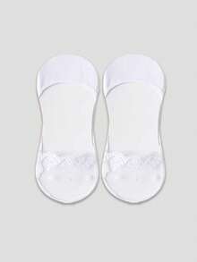 1/2/4 đôi tất ren mỏng trong suốt dành cho nữ, tất chống trơn trượt, cổ nông, thích hợp mang cùng giày cao gót vào mùa hè. - Nhiều màu - Xem 15