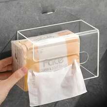 免钻孔壁挂式纸巾架 - 多功能厨房浴室纸巾架 - 便捷节省空间设计 - 彩色 - 查看 7