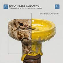 Tazón de narguile esmaltado hecho a mano, accesorio práctico de narguile, fácil de fumar, inhalación suave, diseño de gran capacidad, que proporciona una mejor experiencia de narguile. - Unitalla - Ver 2