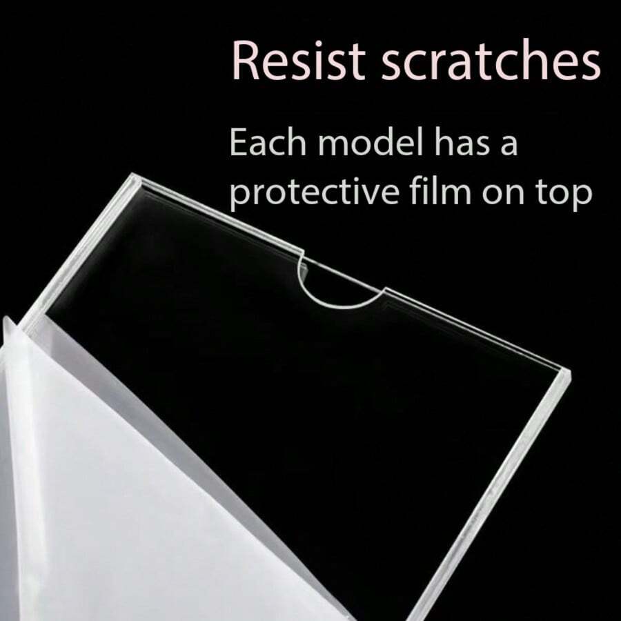 Acrylic Card Slot Display Box, Transparent Double-Layer A4 A5 ID Card, 4", 5", 7", 8" Multi-Format Label Photo Display Board - Double-layer Vertical a - View 1