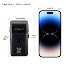 1pc Multifunctional Electric Shaver For Men, USB Rechargeable, 2-Speed Adjustable, Bald Head Whitening - Multicolor - View 2