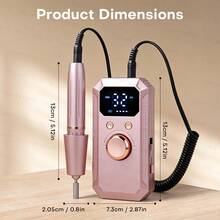 Amoladora de uñas eléctrica recargable, amoladora de gel y acrílico portátil profesional con 11 bandas de lijado, herramienta inalámbrica de alta velocidad para salón y hogar, adecuada para principiantes y profesionales, set de herramientas de manicura profesional, regalo perfecto para mujeres, regalo de Navidad, batería de 1600mAh totalmente automática - Multicolor - Ver 13