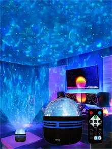 Dreamy LED Water Wave Projector With Remote Control - USB Powered, Color Changing Polka Dot Lighting, Suitable For Bedroom, Wedding, Christmas And Halloween Decoration - Multicolor - View 5