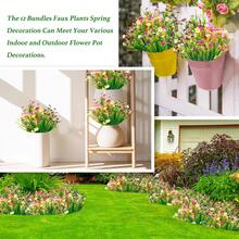 5PCS Outdoor UV Resistant Simulated Lucky Flowers, Suitable For Flower Pot Decoration, Courtyard Decoration, Garden Decoration, Balcony Decoration, Hanging Basket Decoration, Home Decoration, Office Decoration, Bedroom Living Room Decoration, Room Decoration, Home Decoration, Valentine's Day Decoration, Birthday Decoration - Multicolor - View 9