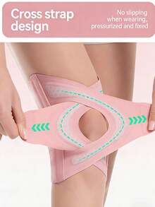 1 pezzo Ginocchiera sportiva regolabile e traspirante, adatta per uomini e donne, protegge il menisco, adatta per corsa, trekking, ciclismo, con design anti-scivolo e compressione, adatta per tennis, pallavolo e altre attività - Multicolore - Visualizzare 3