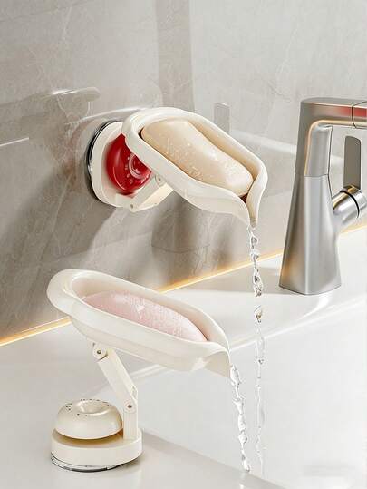 1个可爱小熊造型皂盒，日常户外旅行沥水皂盒，新款密封皂盒，旅行必备生活用品