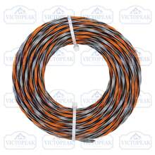 Dây cước cắt cỏ bện màu đen, cam và xám, kích thước 3.0mm*15m, 1 cuộn, dây cước nylon dùng cho máy cắt cỏ, máy tỉa cỏ, bảo dưỡng sân vườn. - Dây rơm 3.0mm*15m, màu đen, cam và xám - Xem 6