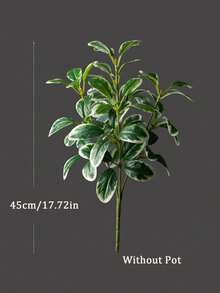 27-45cm 人造龜背竹植物 仿真馬拉塔樹 假棕櫚葉 逼真雪佛蘭枝條 塑膠榕樹植物 熱帶棕櫚葉 用於居家辦公室商店裝飾 不含花盆 1件裝 - 綠色 - 查看 12