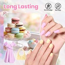 Beetles 6 Colors Macaron Mood Pastel Spring Nail Polish Set, Quick Dry, Long Lasting Manicure, Salon & DIY Home Use, Easter Nail Art Gift For Her - 6 Màu sắc Macaron Tâm trạng - Xem 6