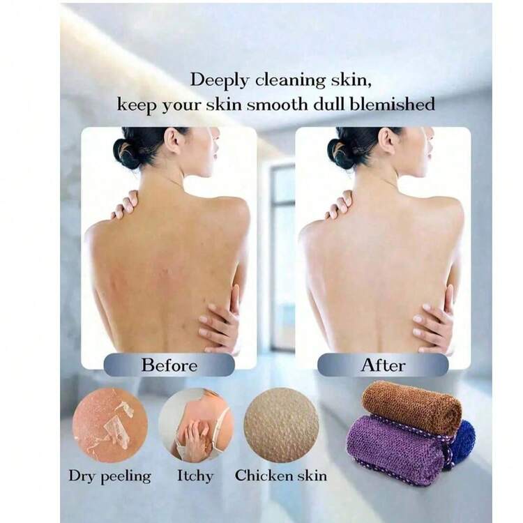 Bộ 2 khăn tắm tẩy tế bào chết, thiết kế hai mặt cho phép lựa chọn giữa tẩy tế bào chết nhẹ nhàng hoặc mạnh mẽ, tẩy tế bào chết toàn thân hiệu quả, chất liệu lưới cao cấp, thiết kế buộc tiện lợi, bao gồm khăn và bông tắm, giúp da mịn màng, thích hợp sử dụng hàng ngày. - Nhiều kiểu dáng - Xem 6