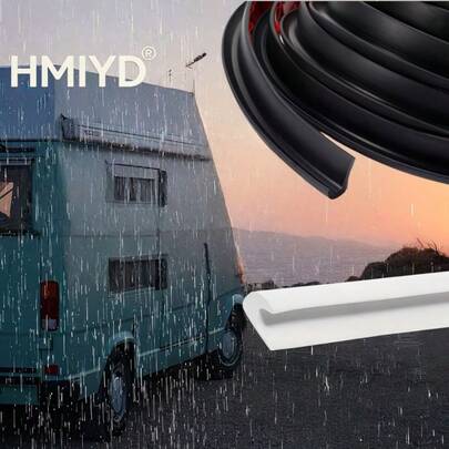 Striscia di tenuta in gomma durevole HMIYD, bordo in gomma impermeabile autoadesivo per roulotte, rimorchio, camper, essenziale per il campeggio in roulotte | Gomma sintetica durevole