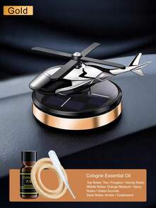 1pc Solar Powered Helicopter Aromatherapy Ornament - Automatic Rotating Blades, 4 Colors - Includes 5ml Refill Essential Oil, Wooden Chips And Dropper, Suitable For Car, Study, Room, Bedroom And Home Decor, Perfect Gift For Car Enthusiasts. Creative Ornament - Helicopter - View 20