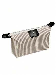 1 Stück/3 Stück Outdoor tragbare wasserdichte Aufbewahrungstasche für Frauen, geeignet zum Aufbewahren von Kleinartikeln und Nachbesserungsprodukten, Lippenstift-Pack, Taschen für Frauen für Make-up, kleine Aufbewahrungstasche für Make-up, Reisetaschen für Damen, Mäppchen für tägliche große Kapazität Make-up Pinsel Halter Reise Kulturtasche Organizer Make-up Tasche, Stifteetui - Beige - Übersicht 7