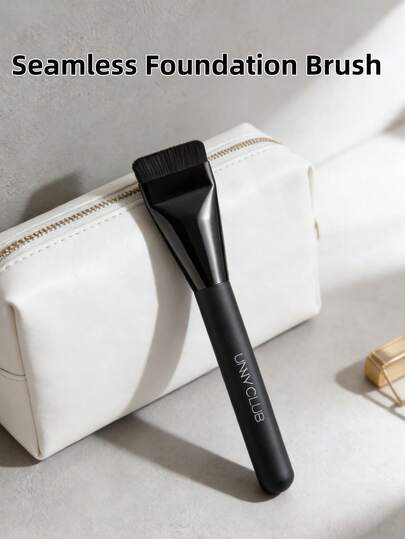 unny club Flat Foundation Brush, Protable Smudge Cosmetic Brush Makeup Brush With Foundation Brush Powder Brush Contour Brush Makeup Tools Gift For Women & Girl Travel Makeup Brush,For Daily Use