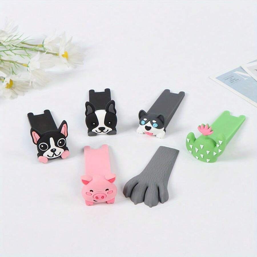 1pc Creative Cartoon Animal Door Stopper - Random Style - Made Of PVC Plastic, Designed To Prevent Door Sliding, Helps Prevent Pinched Hands And Door Collisions, Suitable For Home And Office Environment, Decorative Doorstop