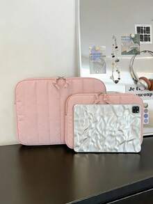 1 Túi Tote Laptop Chần Bông, Túi đựng máy tính 9-14 inch, Túi Bảo Vệ Màu Trơn, Túi Nhỏ, Túi Đính Kèm Tài Liệu, Túi Đựng Máy Tính, Túi Mang Máy Tính, Túi Đựng Máy Tính Thời Trang Cho Nữ, Dành Cho Mac Book, HP, Máy Tính Bảng, Túi Xách Tay 9-14 inch, Dành Cho iPad Air 4 5 Pro 11 Mini 5 6, Túi Chống Sốc, Túi Túi Dành Cho Nữ/Nữ Sinh Viên/Học Sinh Đi Làm/Du Lịch/Nghỉ Hè - Hồng - Xem 4