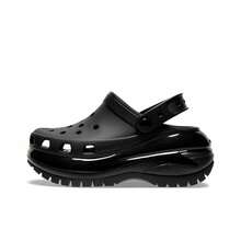 Crocs 镂空木屐 Mega Crush 木屐 EVA 木屐，2.4 英寸厚底，经典木屐款式，黑色 207988-001 - 207988-001 - 查看 9