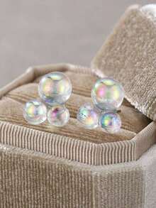 1 Pair Rainbow Bubble Earrings Iridescent Color Changing Cool Earrings Wicked Inspired Gift Earrings - 耳環 - 查看 5