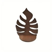 Natural Wooden Mango Leaf Wall Shelf - Unique Bohemian Style Home Decor For Living Room And Kids Room - Ideal Graduation Gift For Students, Father's Day Surprise For Dad, And Essential Dorm Organizer For College Students - Multicolor - View 7