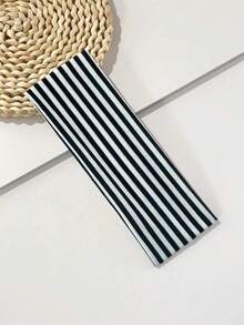 1/3 Pcs Wide Headbands For Women, Stretchy Elastic Hair Bands Non-Slip Workout Sweatbands, Black Solid, Striped & Polka Dot Hair Accessories For Yoga, Running, Daily Wear,Travel,Birthday - Multicolor - View 4