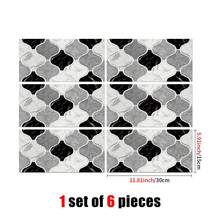 DIY Friendly Peeling Tiles, Easy To Cut Black Grey Arabic Style Wall Stickers, Self-Adhesive Detachable Splash Proof Stickers For Apartment Decoration, Bars, And Cafes - Black and Gray - View 13