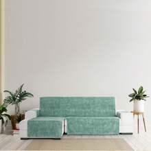 Kiva Universal And Versatile Left-Facing Chaise Lounge Sofa Cover, Various Colors Available – Easy-To-Fit Protective Chaise Lounge Sofa Cover For Backrest, Seat And Arms - 海藍寶石瓦萊裡婭 - 查看 5