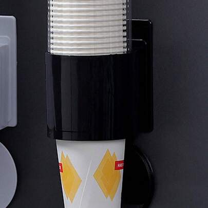 Wall-Mounted Paper Cup Dispenser, Elegant Disposable Cup Holder For Home, No Drilling Required