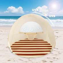 Tenda da spiaggia leggera, portatile e ad allestimento rapido, accessori essenziali per la spiaggia, traspirante e spaziosa, accessori essenziali per spiaggia e campeggio, forniture per giardino all'aperto, ideale per pesca, escursionismo e viaggi, attrezzatura estiva per attività all'aperto, riparo dal sole, tende per campeggio, tende pop-up, tenda per feste - A - Visualizzare 6