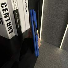 奢华简约光滑3D心形克莱因蓝手机壳，兼容三星Galaxy Z Fold7、ZFold7、Z Fold6、ZFold 5、Zfold6、Fold4，防震后盖 - 藍色 - 查看 6