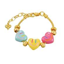 1pc Bohemian Y2K Creative Fashion: Elegant, Exquisite, Sweet, Charming Resin Bear & Copper Bead Heart Bracelet - Ideal Gift For Ladies, Sisters, Couples, Prom Or Graduation. Suitable For Daily Wear, Dating, Party, Wedding, Holiday And Summer Beach. Adjustable Size. - Bracelet - View 10