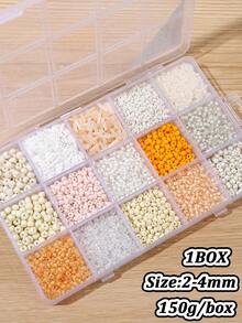 1 Box 15 Compartments Mixed Glass Seed Beads, DIY Jewelry Making Kit Suitable For Beginners To Make Bracelets, Necklaces And Other Jewelry - 15-compartment Box - View 18