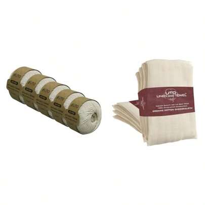 Butcher's StringButcers Ken Ne 200 Feet 5 Pack Wit Ceeseclot  Straining Unbleaced E 50 36 Sq Ft 2 Pack