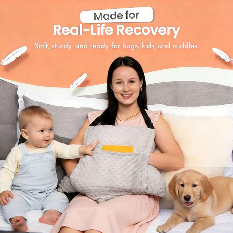 1 st. kejsarsnittskudde efter förlossningen, lämplig för kejsarsnitt, återhämtning efter bukkirurgi, postpartum och postoperativ present - Multifärgad - Visa 1